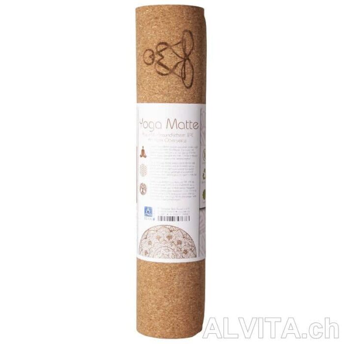 Yogamatte aus Kork mit Symbol "Blume des Lebens" – Bild 2