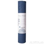 Yogamatte dunkelblau-hellblau eingerollt