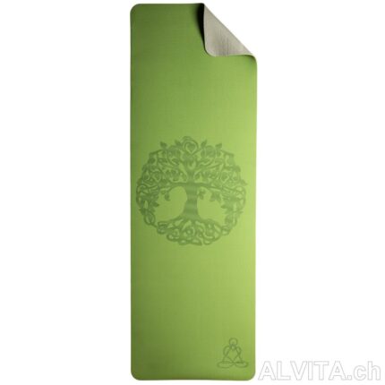 Tapis de yoga vert clair-gris