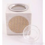 Lampe aromatique Fleur de vie avec tamis et récipient