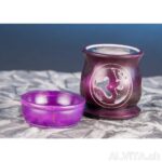 Lampe aromatique OM, avec tamis, stéatite violette,