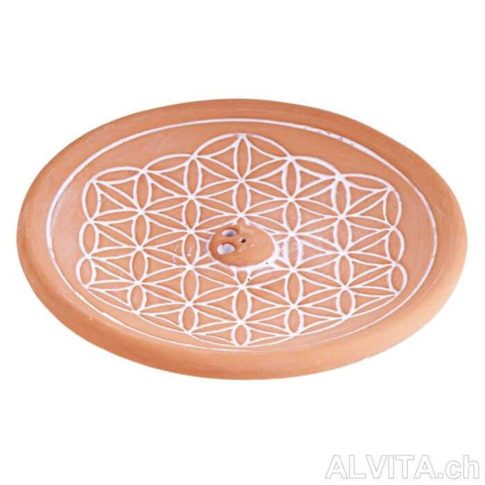 Blume des Lebens Räucherhalter Natur