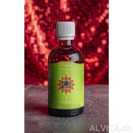 Herz-Chakra Massage Öl 100 ml (Anahata) mit Hintergrund
