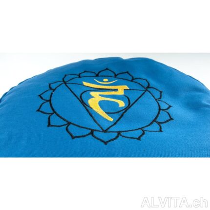 Coussin de méditation pour le chakra de la gorge - Fleur