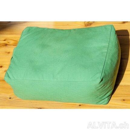 Coussin de méditation Quader vert avec sarrasin