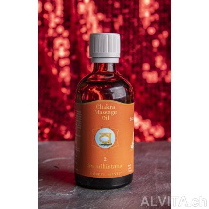 Sakral-Chakra Massage Öl 100 ml (Swadhistana) mit Hintergrund