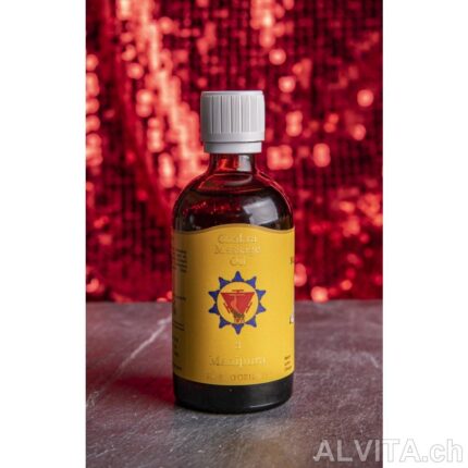 Solarplexus-Chakra Massage Öl 100 ml (Manipura) mit Hintergrund