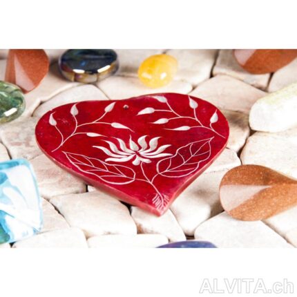 Specksteinhalter - Herz-Lotusblume