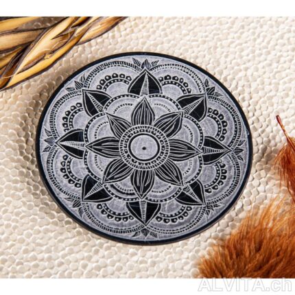 Porte-baguettes Mandala, petit, stéatite