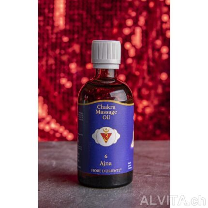 Stirn-Chakra Massage Öl 100 ml (Ajna) mit Hintergrund