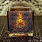 Blume des Lebens Teelichtglas