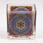 Teelichtglas - Blume des Lebens