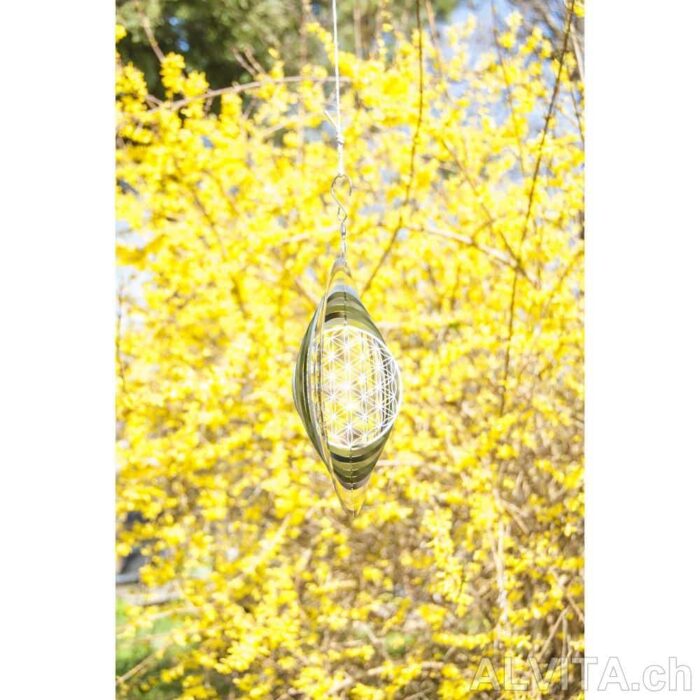 Blume des Lebens Mobile 25,4 cm aus Edelstahl