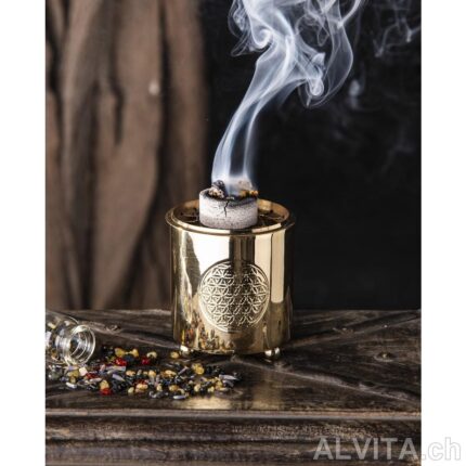 Vase en filet Fleur de vie, laiton