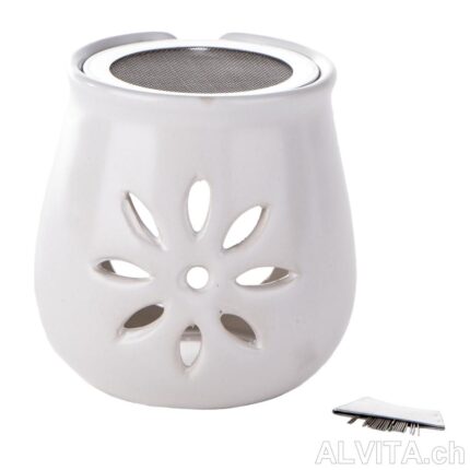 Encensoir fleur en argile