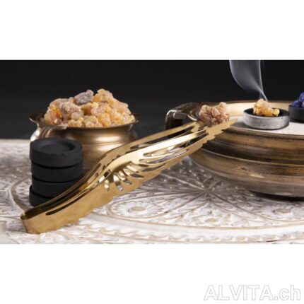 Pince à encens ailes d'ange-or