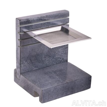 Récipient à tamis, réglable en hauteur carré en stéatite