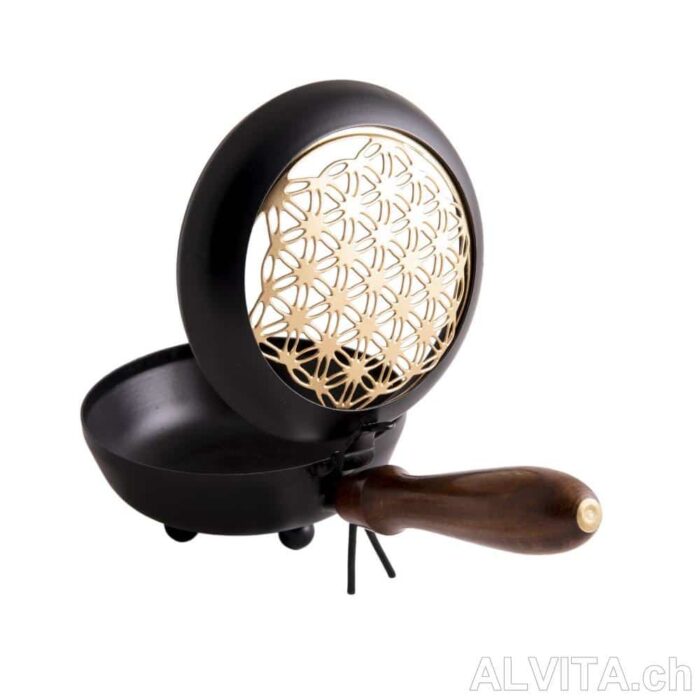 Tragegefäss Blume des Lebens mit Holzgriff – Bild 2