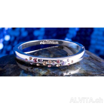 Universe Bracelet-jonc avec cristaux multicolores