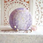 Coussin de méditation rond - lilas de Spirit of OM