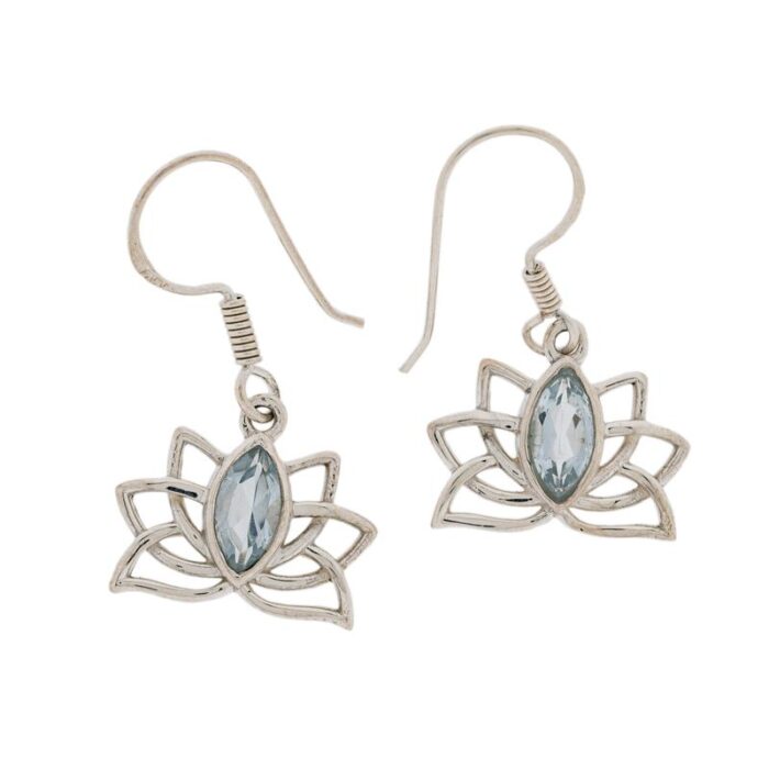 Lotus-E-412 Lotus mit Topas Ohrringe – Bild 1