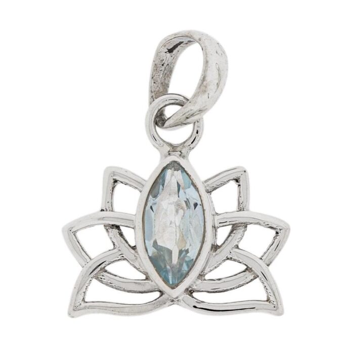 Lotus mit Topas Anhänger – Bild 1