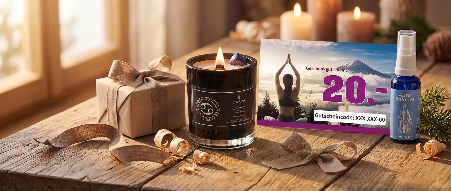 Geschnkidee mit Kerze und Räucherset