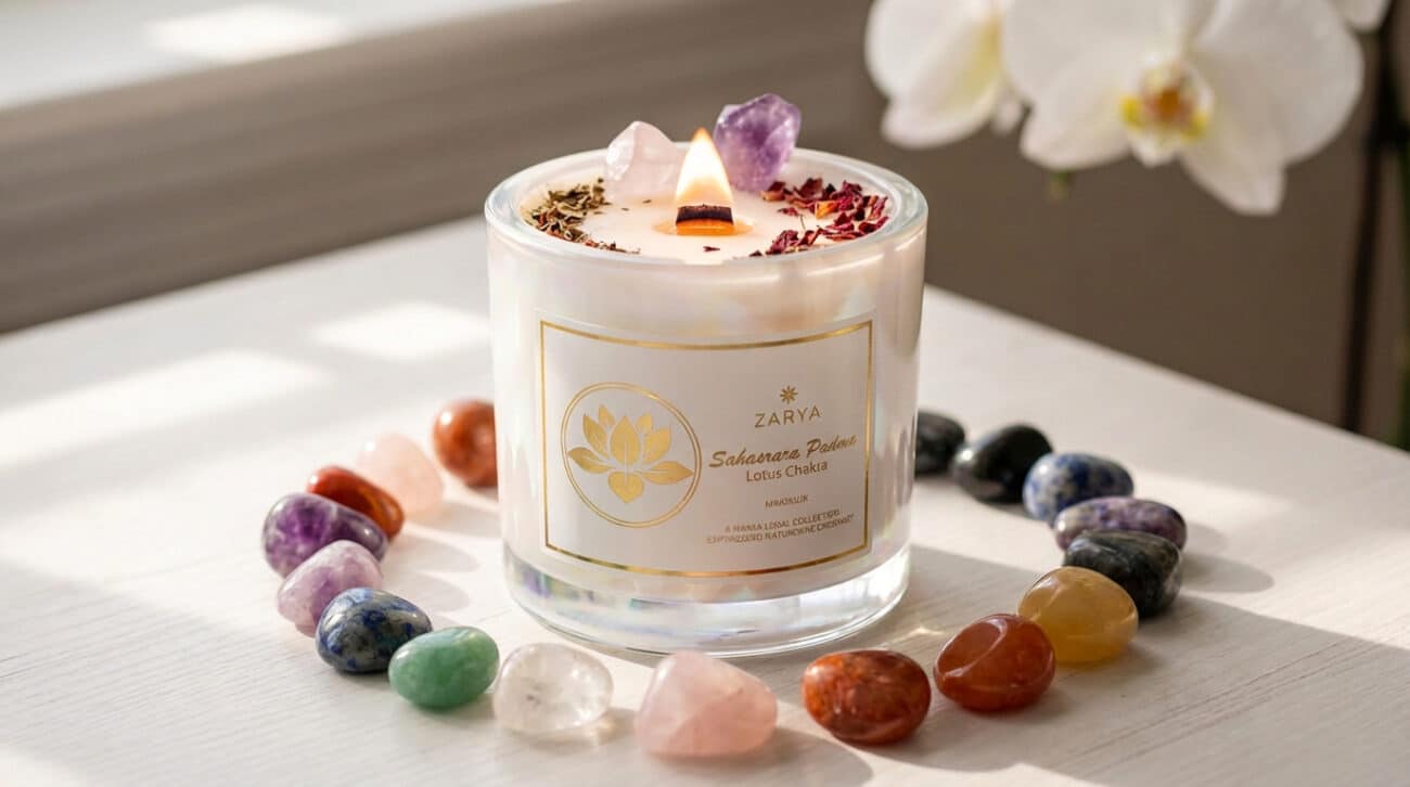 Lotuschakra Kerze