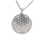 Blume des Lebens Anhänger mit 60 cm Kette