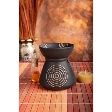 Aromalampe Circle – schwarz-gold
