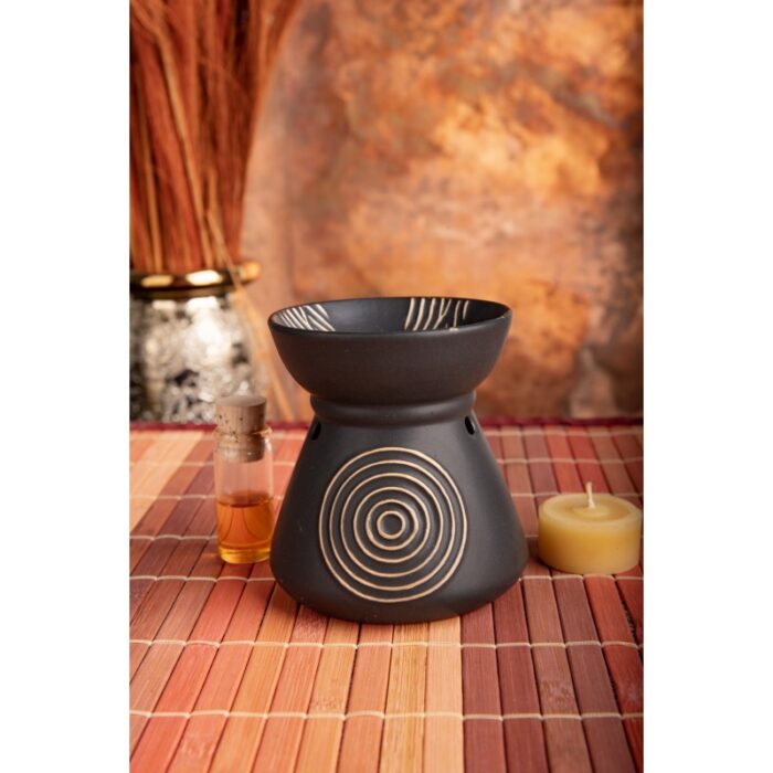 Aromalampe Circle – schwarz-gold