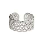 Blume des Lebens Ring, offen – 925 Sterling Silber