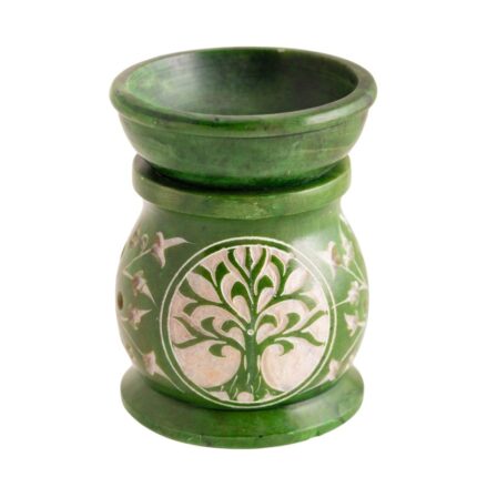 Aromalampe Baum des Lebens – Speckstein grün